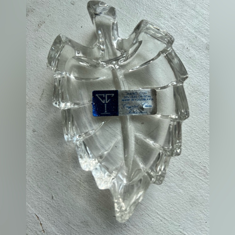Crystal Glass Industries Yugoslavia Vintage Trinket Dish - Picture 6 of 7